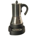 Import timer 4 cups stainless steel electric moka coffee maker from chinese wholesale supplier and manufacturer