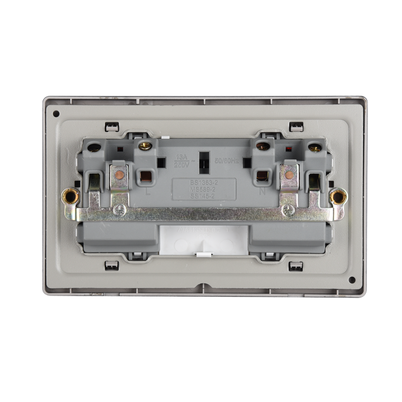 Import 2 gang 13A BS socket with DP switch and neon from chinese wholesale supplier and manufacturer