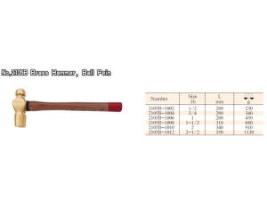 Import 2105B Brass Hammer, Ball Pein from chinese wholesale supplier and manufacturer