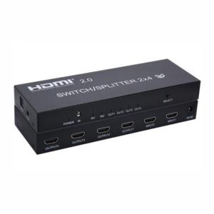 Import 2×4 4K@60Hz HDMI Splitter and Switch with Audio Output from chinese wholesale supplier and manufacturer