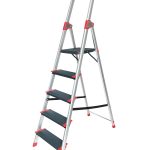 Import Aluminium 5 step household ladder with work tray from chinese wholesale supplier and manufacturer