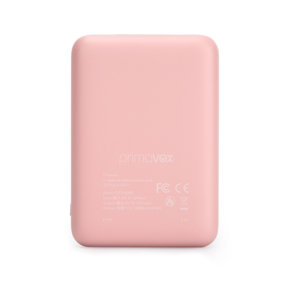 Import Primavox 5000mAh Portable Pink Color Ultra-thin Power Bank from chinese wholesale supplier and manufacturer