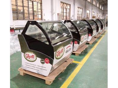 Import Curved Glass Door Ice Cream Display from chinese wholesale supplier and manufacturer