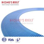 Import HONGSBELT HS-2400B Radius Flush Grid modular plastic conveyor belt for food processing from chinese wholesale supplier and manufacturer