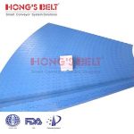 Import HONGSBELT HS-2000A plate top turning modular plastic conveyor belt with fixed inner radius from chinese wholesale supplier and manufacturer