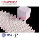 Import HONGSBELT HS-300B-PLUS-EL Curved modular plastic conveyor belt for inclined conveyor from chinese wholesale supplier and manufacturer