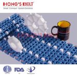 Import HONGSBELT HS-300C Roller top modular plastic conveyor belt for box transporting from chinese wholesale supplier and manufacturer