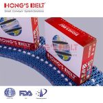 Import HONGSBELT HS-300C Roller top modular plastic conveyor belt for box transporting from chinese wholesale supplier and manufacturer