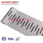 Import HONGSBELT HS-100A-HD-N-EL Rounded friction top modular plastic conveyor belt used in skati from chinese wholesale supplier and manufacturer