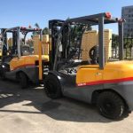 Import 3 Ton Diesel Small Forklift work in container and warehouse attachment side shift from chinese wholesale supplier and manufacturer