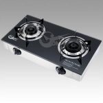 Import 2 burner tempered glass 2D printing gas cooker stove from chinese wholesale supplier and manufacturer