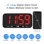 Import large alarm clock dual alarms 2USB charger ports adjustable dimmer night light from chinese wholesale supplier and manufacturer