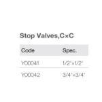 Import Stop Valves,CxC Y00041，Y00042 from chinese wholesale supplier and manufacturer