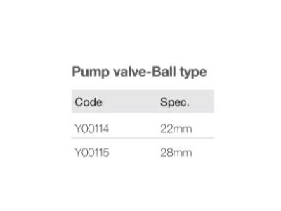 Import Pump valve-Ball type Y00114,Y00115 from chinese wholesale supplier and manufacturer