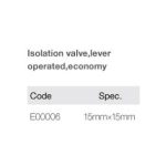 Import Isolation valve,lever operated,economy E00006 from chinese wholesale supplier and manufacturer