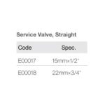 Import Service valve,straight E00017,E00018 from chinese wholesale supplier and manufacturer