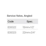 Import Service valve,angled E00022,E00023 from chinese wholesale supplier and manufacturer