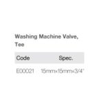 Import Washing Machine Valve,Tee E00021 from chinese wholesale supplier and manufacturer