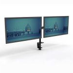 Import Twin Flat ScreenComputer Monitor Desk Mount Stand for 12”-24” Two LCD Flat Screen Moni from chinese wholesale supplier and manufacturer