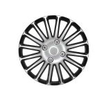 Import Plastic Black and red universal swift car wheel Center cover rims with stainless rings from chinese wholesale supplier and manufacturer