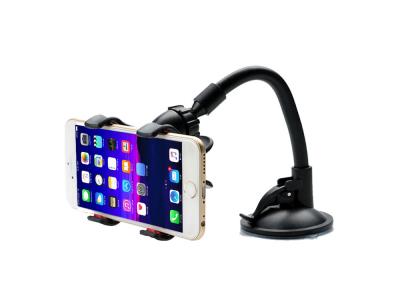 Import Long Arm Double Clip Car Dashboard Windshield 360 Rotating Suction Cup Mobile Phone Holder from chinese wholesale supplier and manufacturer