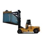 Import 45 Ton Diesel Heavy Forklift Truck Color Yellow with container spreader from chinese wholesale supplier and manufacturer
