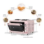 Import ECO-8038O 38L Commercial Big Pizza Bakery Electric Baking Oven with Hot Plate from chinese wholesale supplier and manufacturer