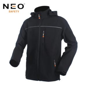 Import Classic Style Black Softshell Jacket with Detachable Hood from chinese wholesale supplier and manufacturer