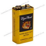 Import TIGER HEAD BRAND SUPER HEAVY DUTY BATTERY 6F22 9V SIZE from chinese wholesale supplier and manufacturer