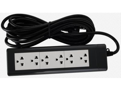 Import Euro-American socket+16A manual reset overload protector extension cord with16A 2M*1.5mm2 from chinese wholesale supplier and manufacturer