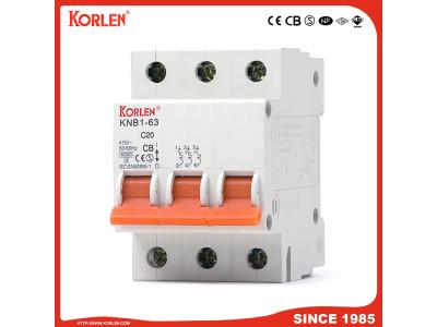 Import Miniature Circuit Breaker 3p MCB Dz47 Type 6A-63A with Double Wiring from chinese wholesale supplier and manufacturer