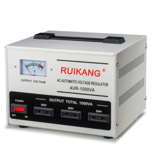 Import Ruikang relay type automatic voltage stabilizer500VA 1000VA 1500VA 2000VA 3000VA 5000VA from chinese wholesale supplier and manufacturer