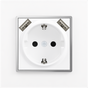 Import Schuko / German socket with double built-in USB from chinese wholesale supplier and manufacturer
