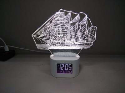 Import VGW-D703 Alarm clock with 3D top light from chinese wholesale supplier and manufacturer