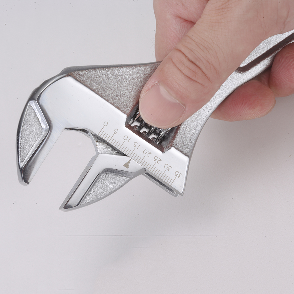 Import New design JIS standard Cr-v material adjustable wrench/bigger jaw opening adjustable spanner from chinese wholesale supplier and manufacturer