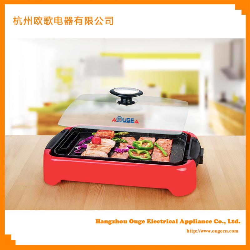 Import Die cast aluminum electric grill reversible pan with non-stick surface HP3724 from chinese wholesale supplier and manufacturer