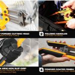 Import Foldable Bolt Cutter Bi-Material Handle with Soft Rubber Grip 14″ Chrome Molybdenum Steel Blade from chinese wholesale supplier and manufacturer