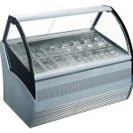 Import Curved Glass Door Ice Cream Display from chinese wholesale supplier and manufacturer