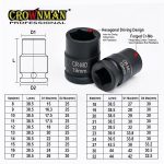 Import CROWNMAN Impact Socket CR-MO from chinese wholesale supplier and manufacturer