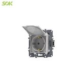 Import Single Schuko Power Outlet w/Lid from chinese wholesale supplier and manufacturer