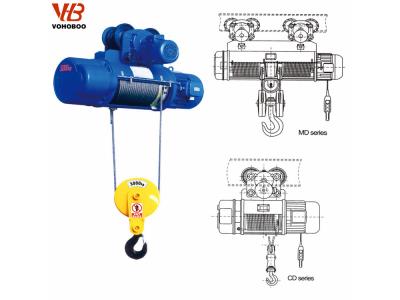 Import CD1 MD1 type electric wire rope hoist from chinese wholesale supplier and manufacturer
