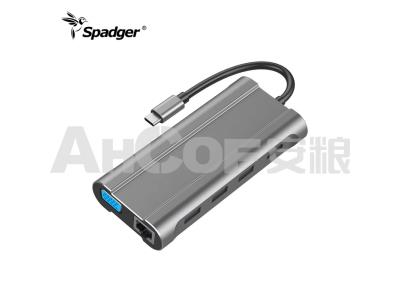 Import ST1001:USB C Docking Station,10 in 1 Type-c Hub with PD,3 USB 3.0 Ports,SD/TF Card Readers from chinese wholesale supplier and manufacturer