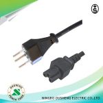 Import Switzerland 3 pin plug to IEC 60320 C5 power cord from chinese wholesale supplier and manufacturer