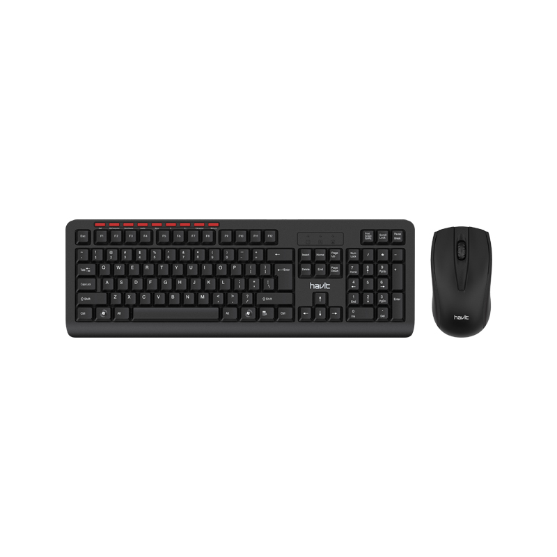Import Havit KB269GCM 2.4GHz 113 keys wireless keyboard & 3 keys 1200DPI both hands mouse kit from chinese wholesale supplier and manufacturer