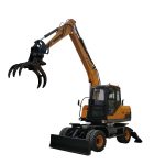 Import wheel excavator with wood grapple from chinese wholesale supplier and manufacturer