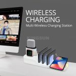 Import 6 in 1 mult functional desktop USB wireless charging station for airpods airpods pro phone from chinese wholesale supplier and manufacturer