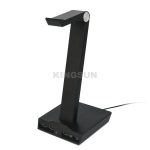 Import Desktop touch control RGB LED gaming headphone stand 3.5mm aux and 3xUSB HUB from chinese wholesale supplier and manufacturer