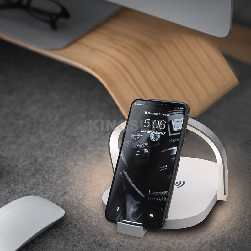 Import Desktop touch control night light wireless charging pad for phone from chinese wholesale supplier and manufacturer