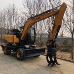 Import wheel excavator with wood grapple from chinese wholesale supplier and manufacturer