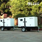 Import Mobile trailer diesel generator set easy move with four wheels from chinese wholesale supplier and manufacturer